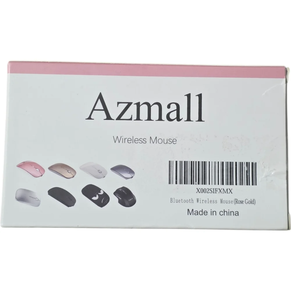 Azmall Bluetooth Wireless Mouse Laser Optical Rechargeable Mouse (Rose Gold)